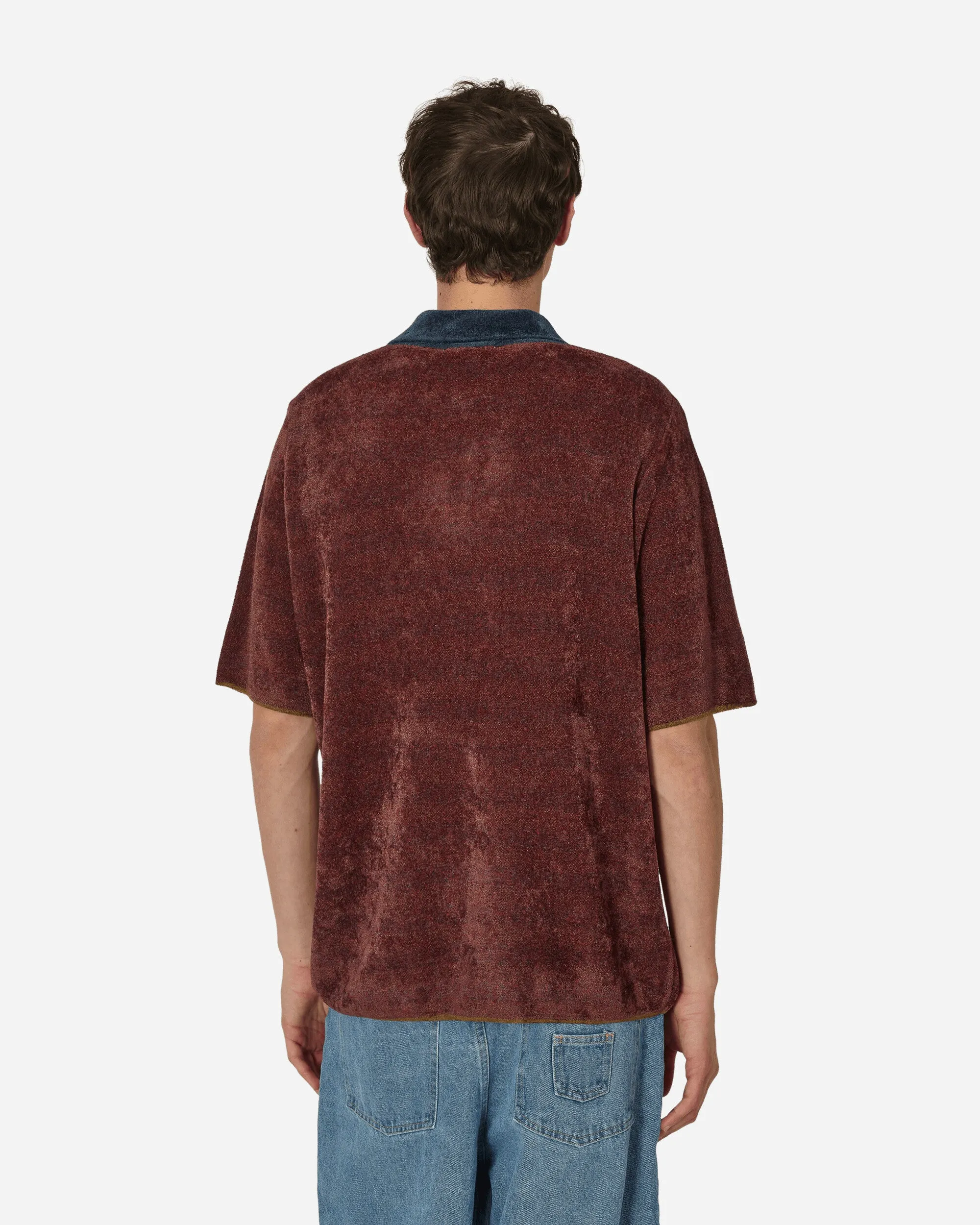 Jacquard-Kragen Strickpolo Mehrfarbig