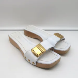 Jacquemus Les Sandales Tatanes Riemchensandalen mit Schnalle Weißes Leder Größe 37