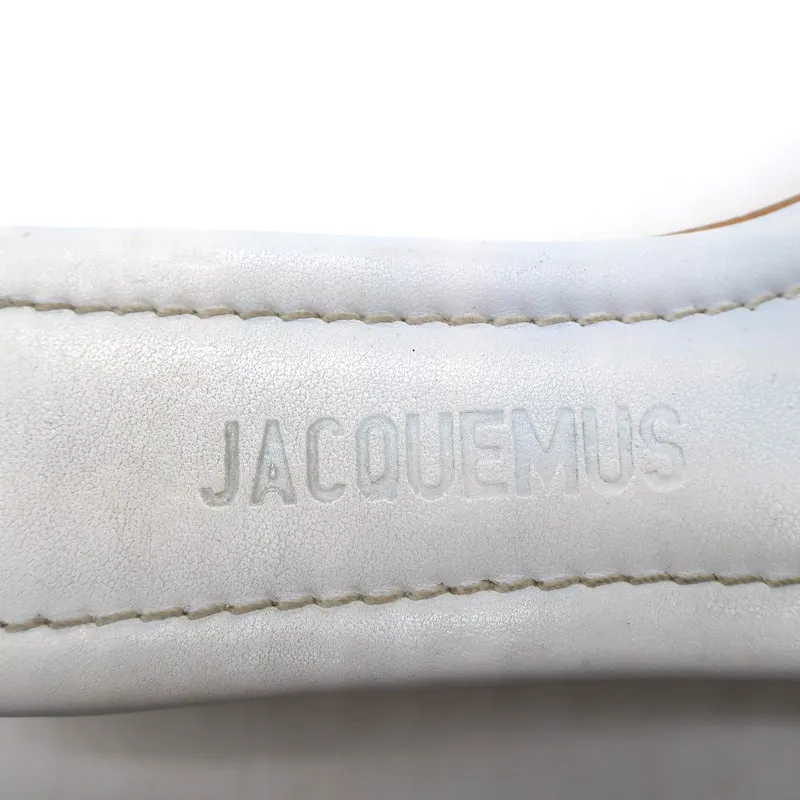 Jacquemus Les Sandales Tatanes Riemchensandalen mit Schnalle Weißes Leder Größe 37