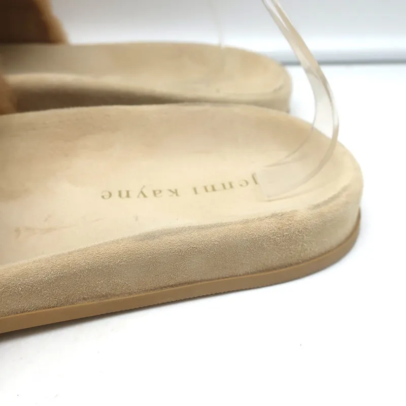 Jenni Kayne Shearling Slide Sandalen Natur Größe 41