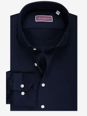 Jersey-Shirt Marineblau