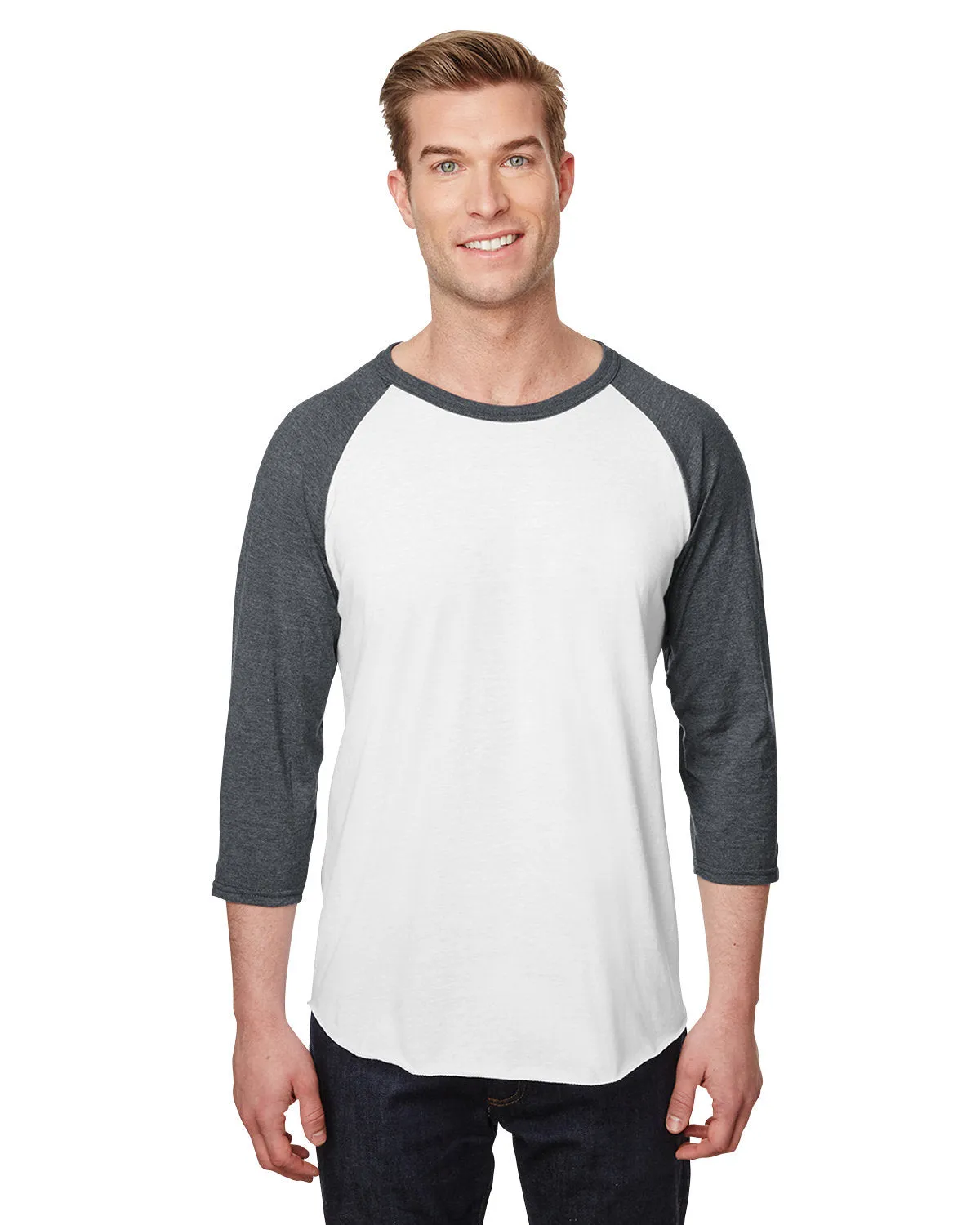 Jerzees 560RR Unisex Premium Blend Ring-Spun 3/4-Ärmel Raglan T-Shirt