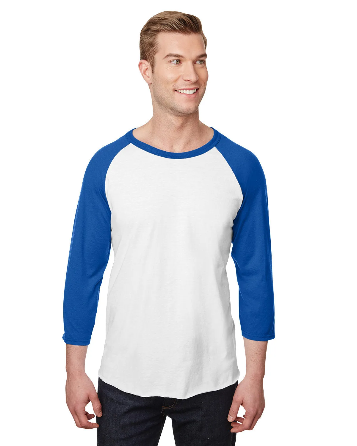 Jerzees 560RR Unisex Premium Blend Ring-Spun 3/4-Ärmel Raglan T-Shirt