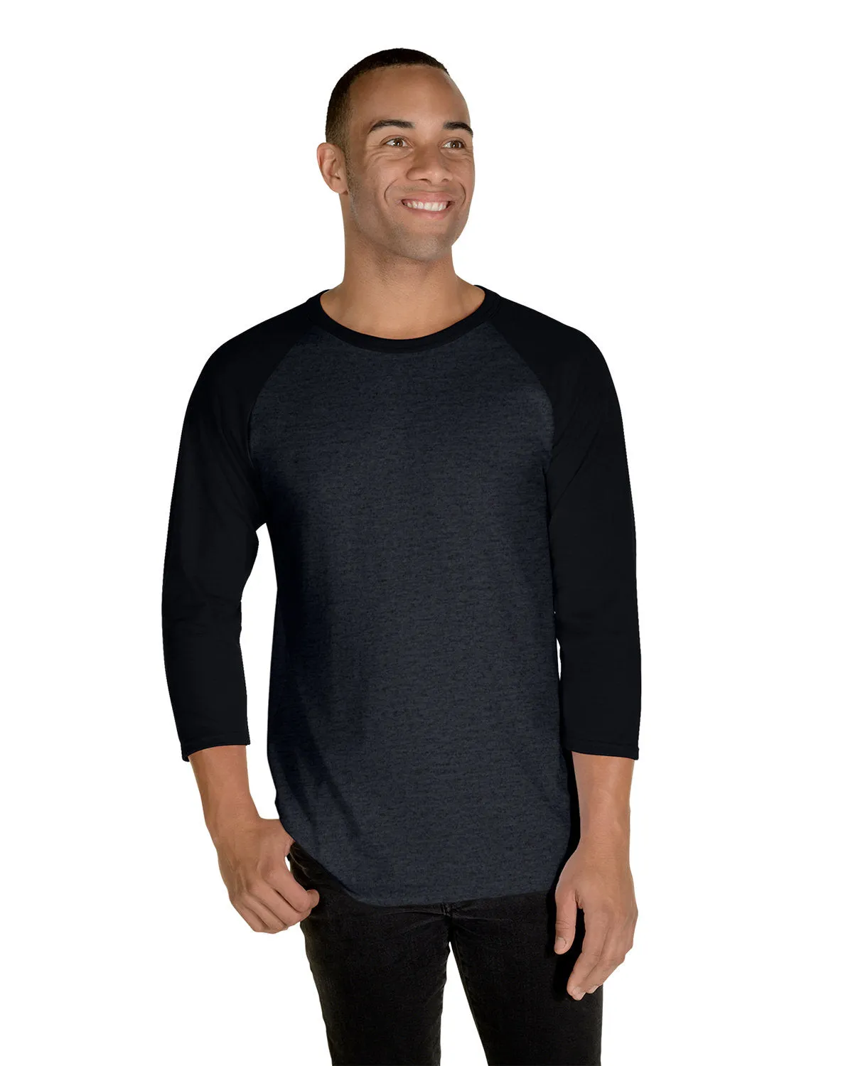 Jerzees 560RR Unisex Premium Blend Ring-Spun 3/4-Ärmel Raglan T-Shirt