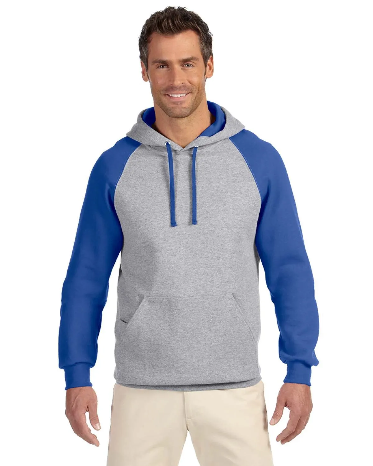 Jerzees 96CR Erwachsene NuBlend Farbblock Raglan Pullover Kapuzenpullover