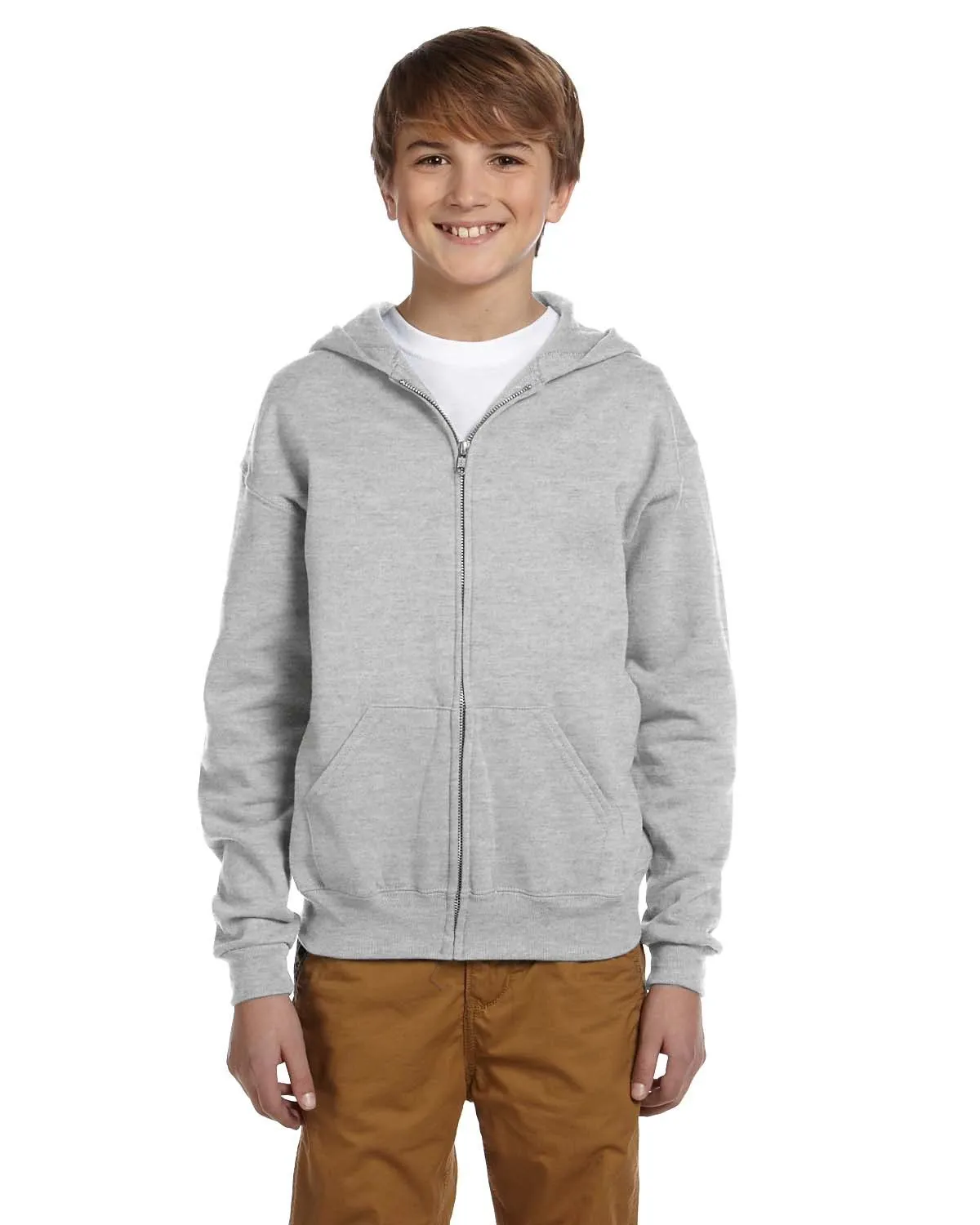 Jerzees 993B Jugend NuBlend Fleece Kapuzenpullover mit Reißverschluss