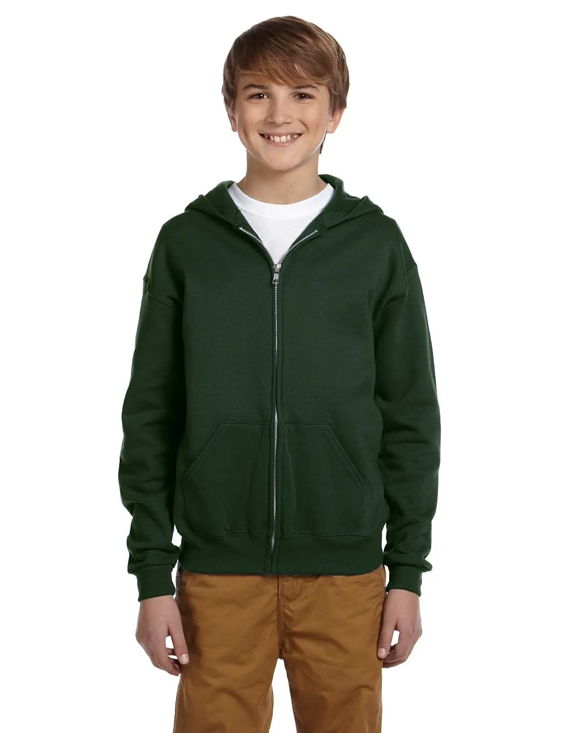 Jerzees 993B Jugend NuBlend Fleece Kapuzenpullover mit Reißverschluss