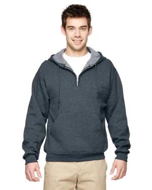 Jerzees 994MR Erwachsene NuBlend Fleece Viertelreißverschluss Pullover Kapuzenpullover