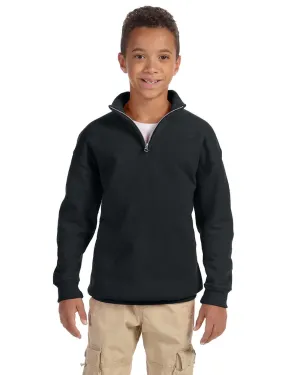 Jerzees 995Y Jugend NuBlend Viertel-Reißverschluss Kadettenkragen Pullover