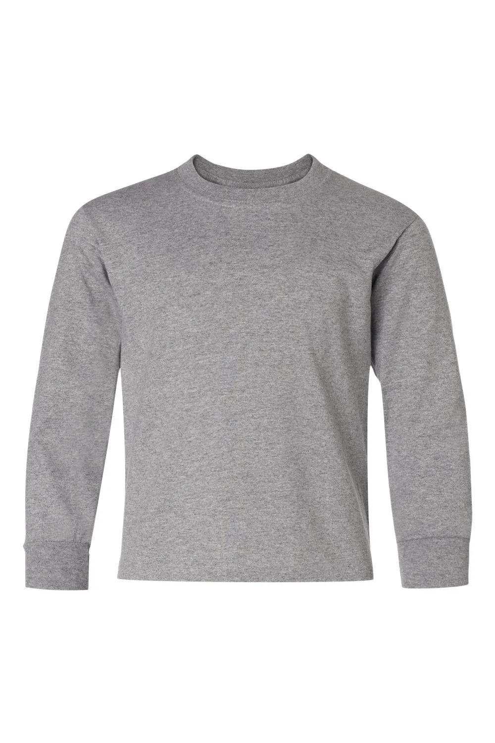 Jerzees Youth Dri-Power Feuchtigkeitstransport Langarm Rundhals T-Shirt - Oxford Grau