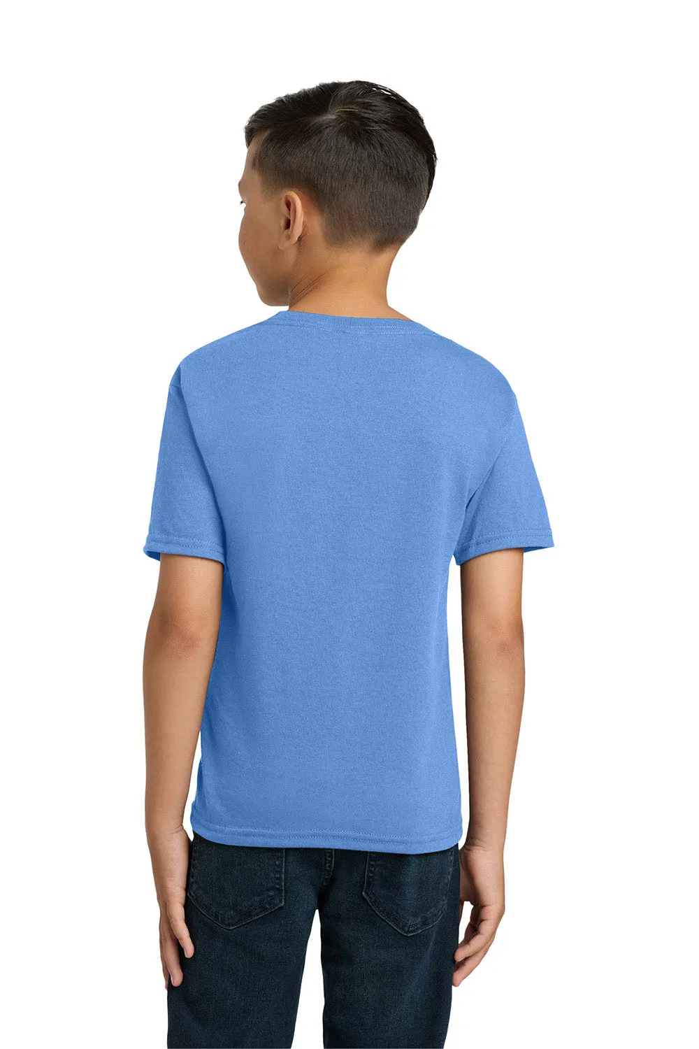 Jerzees Youth Dri-Power Feuchtigkeitstransportierendes Kurzarm-T-Shirt mit Rundhalsausschnitt - Columbia Blau