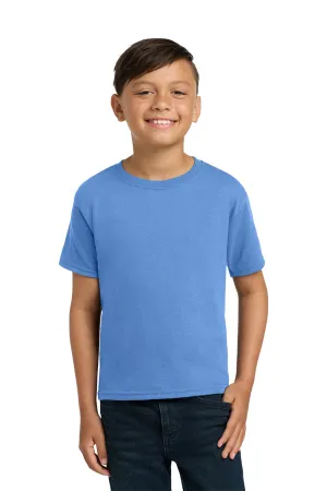 Jerzees Youth Dri-Power Feuchtigkeitstransportierendes Kurzarm-T-Shirt mit Rundhalsausschnitt - Columbia Blau