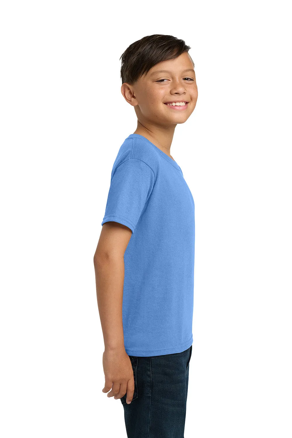 Jerzees Youth Dri-Power Feuchtigkeitstransportierendes Kurzarm-T-Shirt mit Rundhalsausschnitt - Columbia Blau