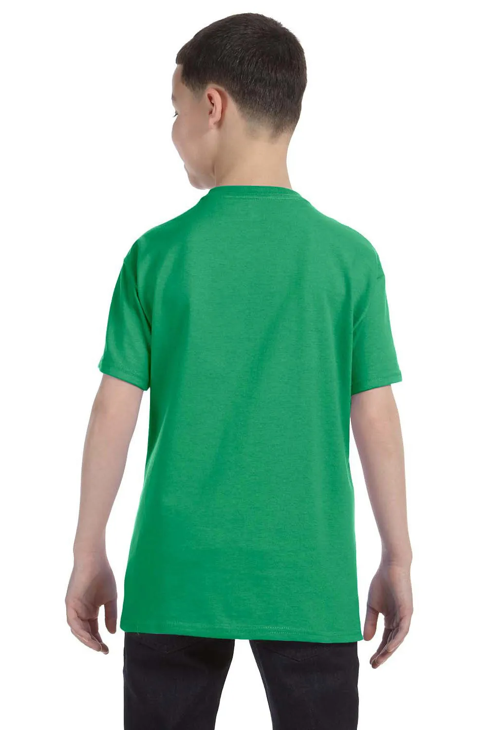 Jerzees Youth Dri-Power Feuchtigkeitstransportierendes Kurzarm-T-Shirt mit Rundhalsausschnitt - Heather Irish Grün