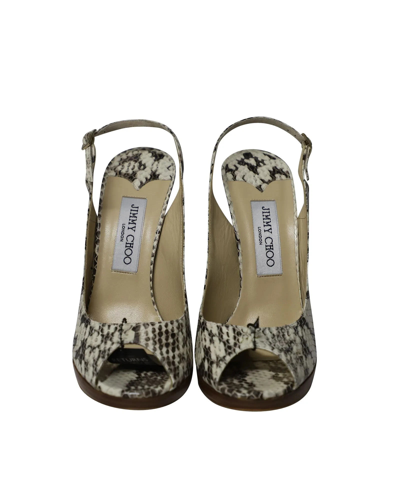 Jimmy Choo Peeptoe-Slingback-Absatzschuhe aus Phytonskin-Leder_Jimmy-Choo
