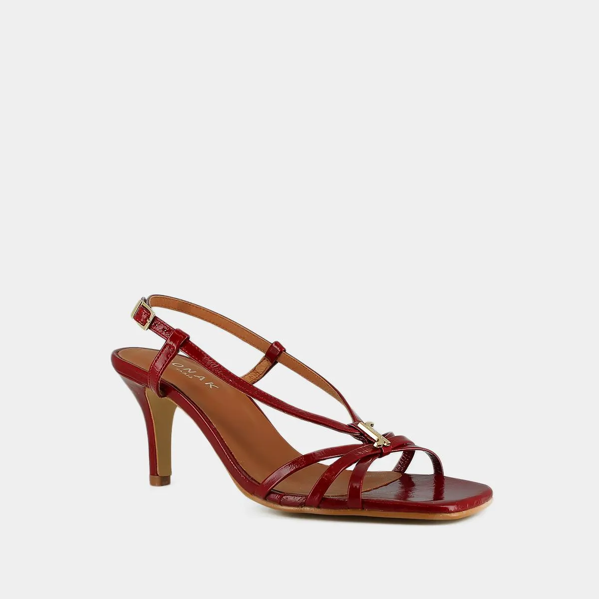 Jonak Damenschuhe 088 - Voma Glänzendes Leder in Karminrot