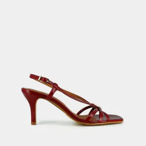 Jonak Damenschuhe 088 - Voma Glänzendes Leder in Karminrot
