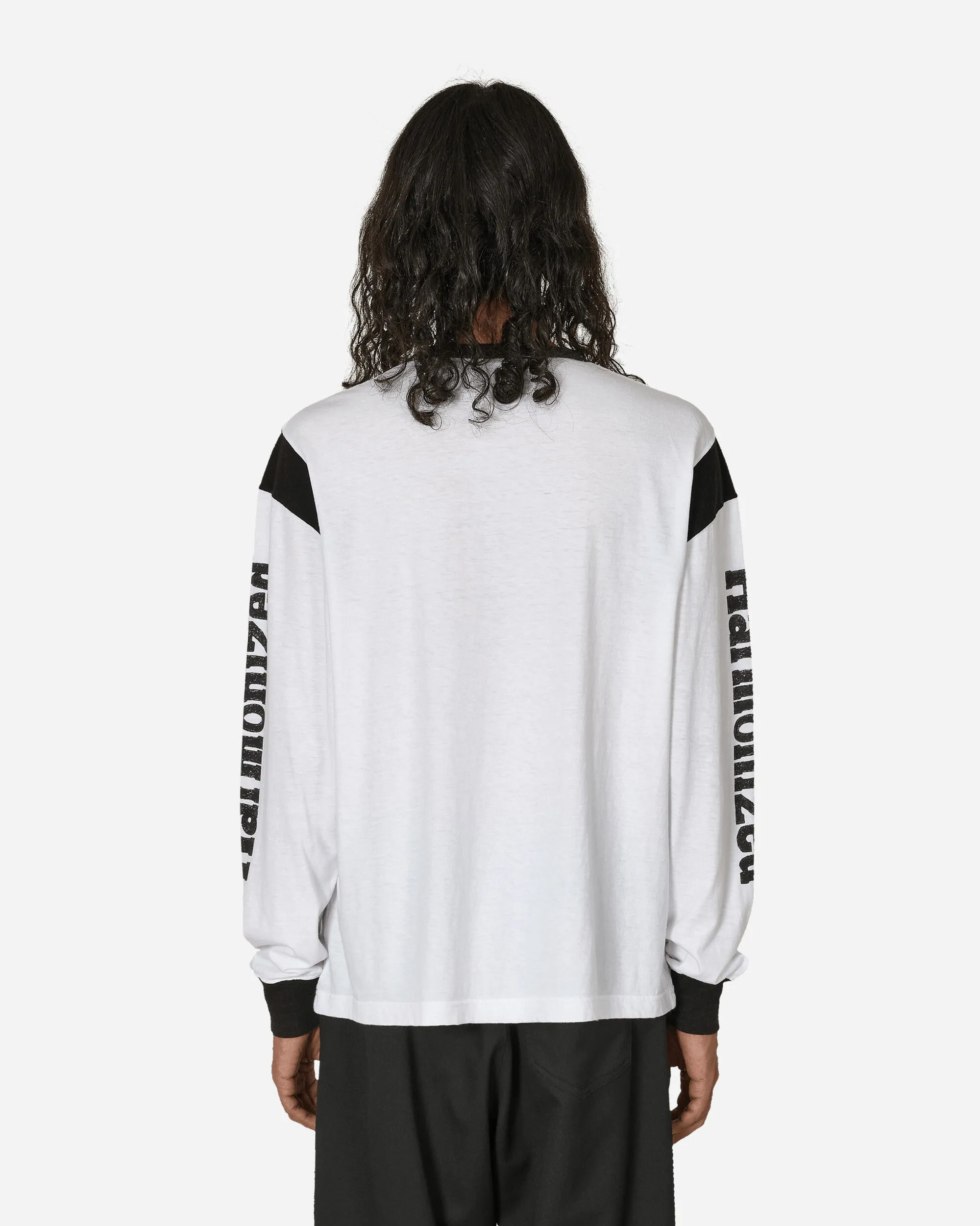 Jumbo Langarm T-Shirt Weiß