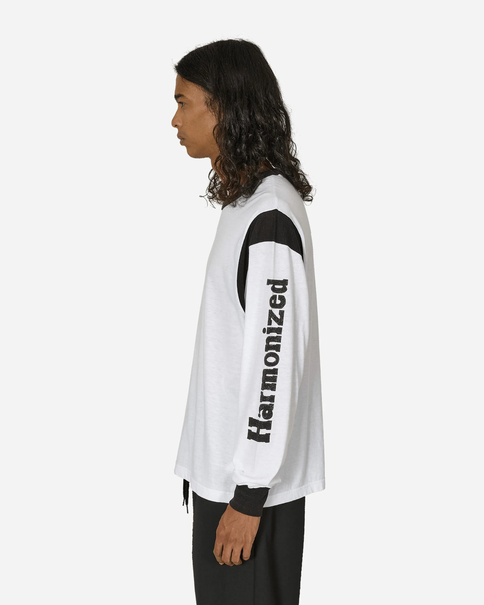 Jumbo Langarm T-Shirt Weiß