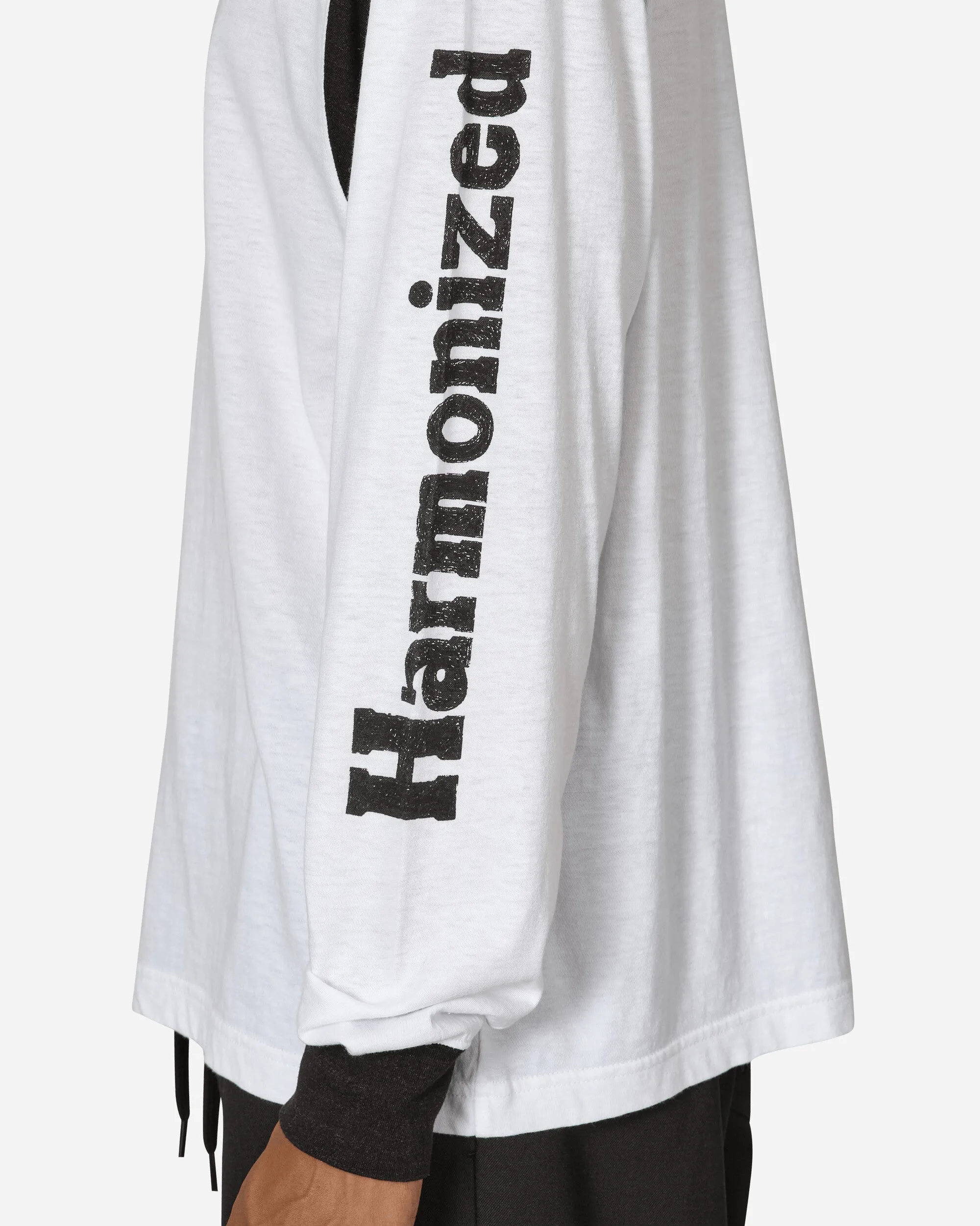 Jumbo Langarm T-Shirt Weiß