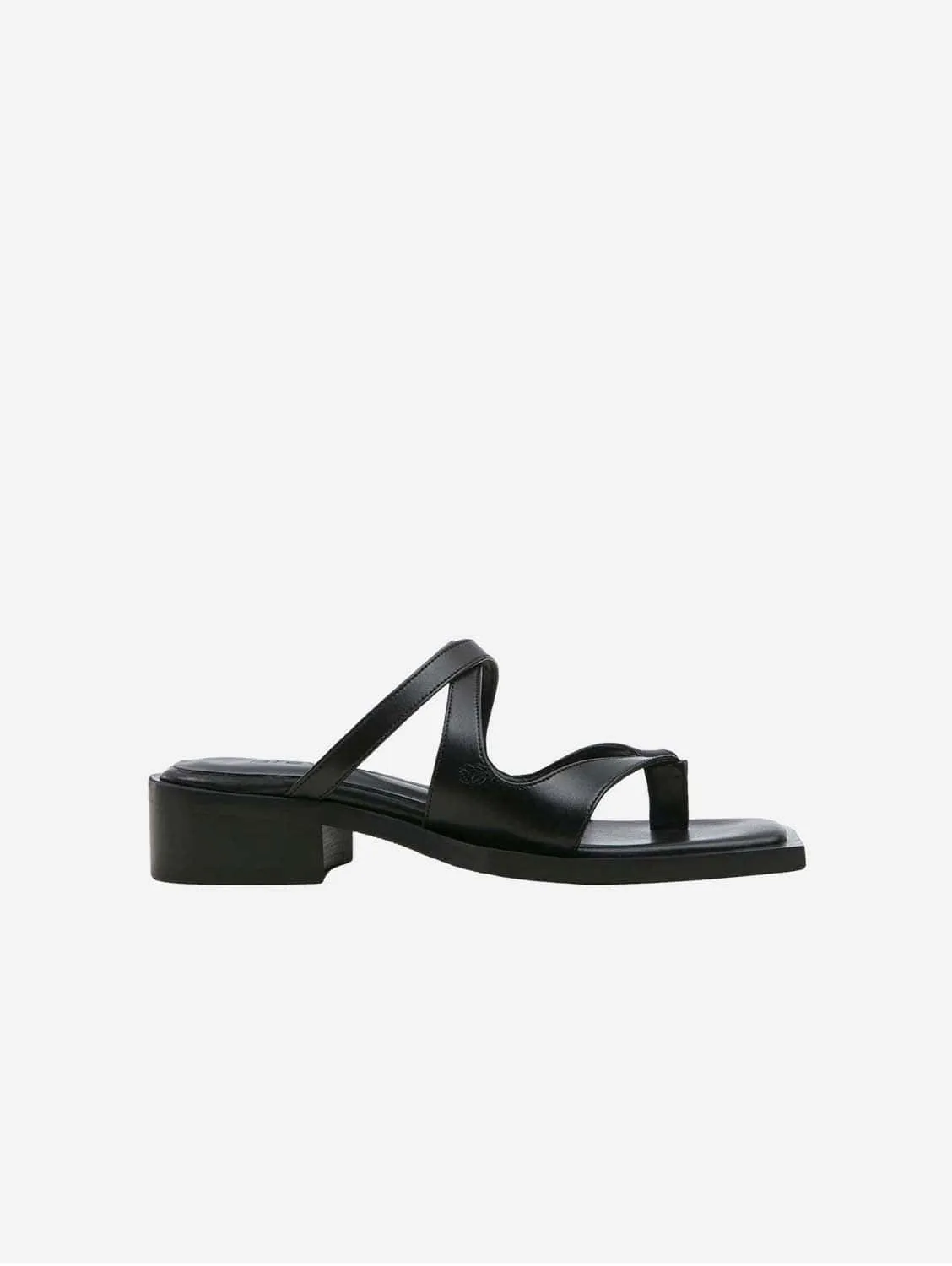 Karel Vegan Apple Leder Mules | Schwarz