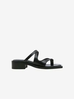 Karel Vegan Apple Leder Mules | Schwarz