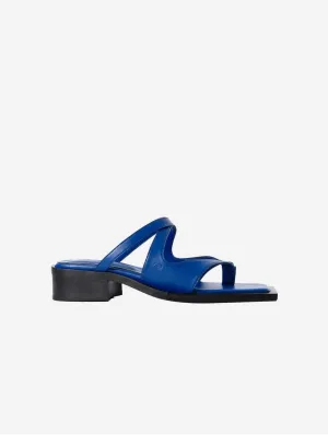 Karel Vegan Apfel-Leder Mules | Elektrisches Blau