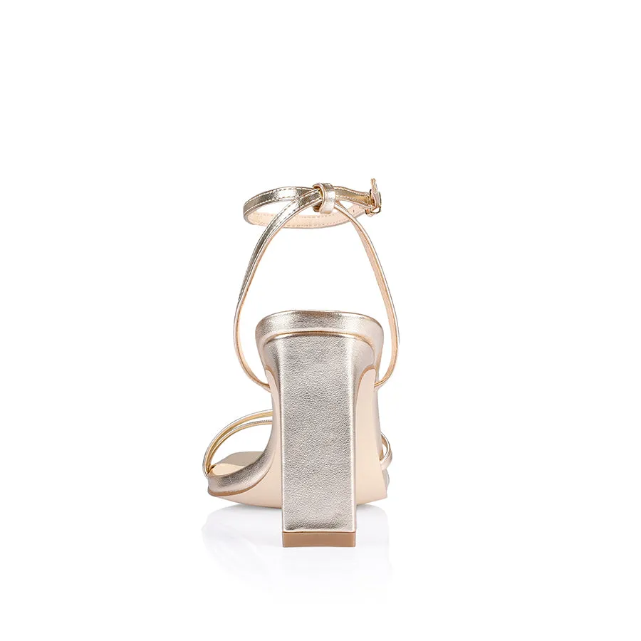 Kimmy Slim Riemchenpumps - Champagner Glatt