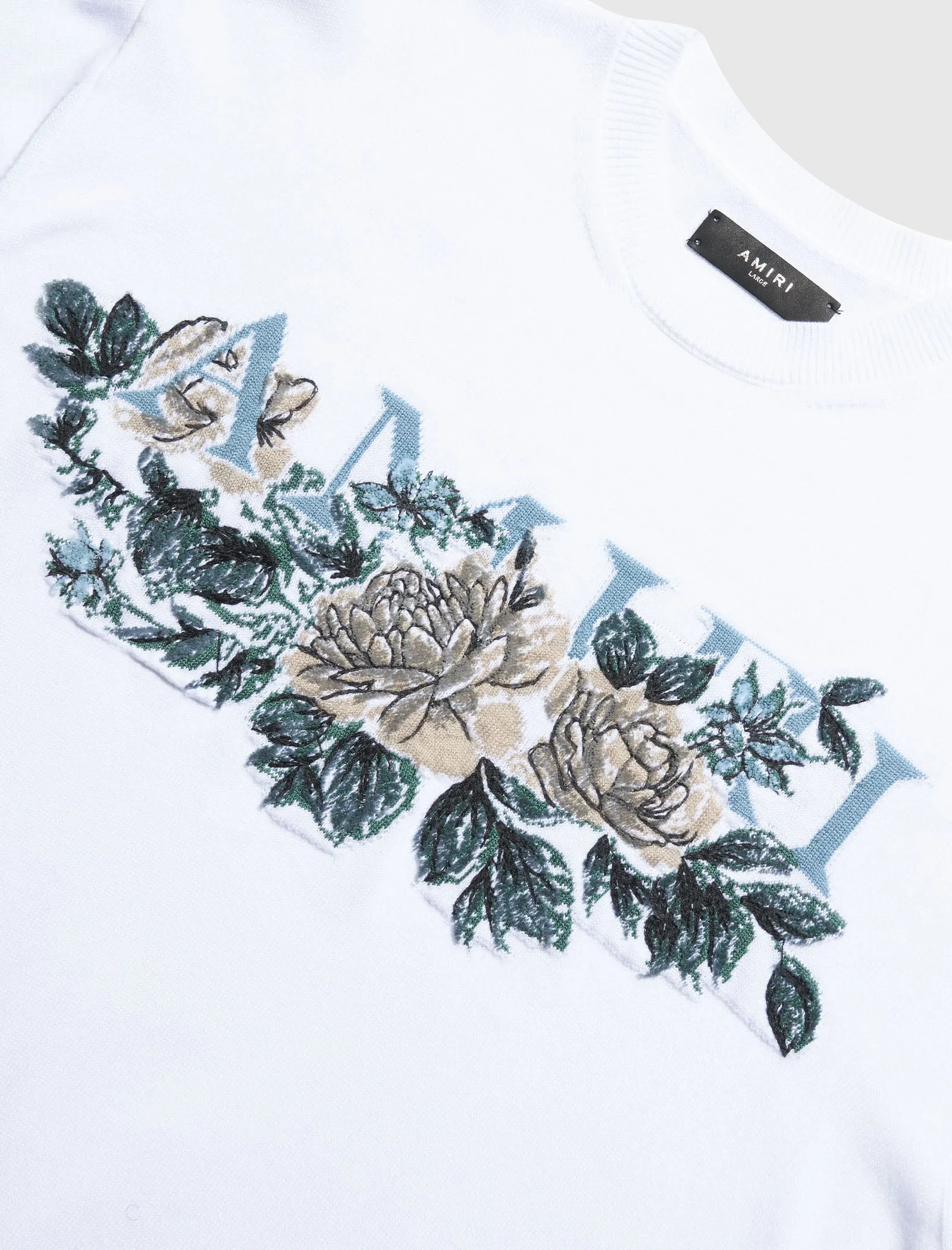 Gestricktes Blumen-Logo T-Shirt