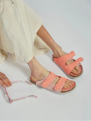 La Vera Vegan Rafia Sandalen | Rosa