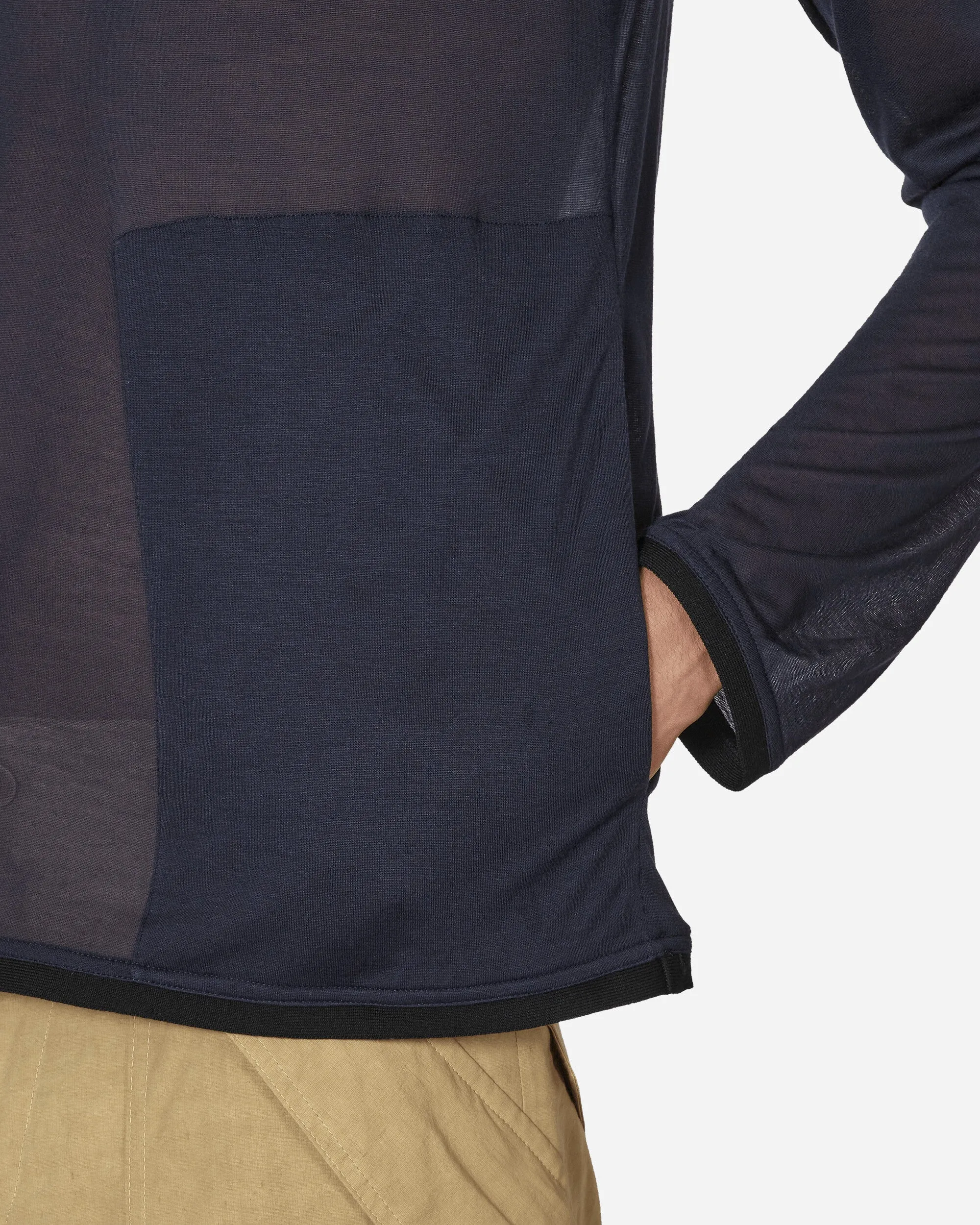 Langur Langarm T-Shirt Marineblau