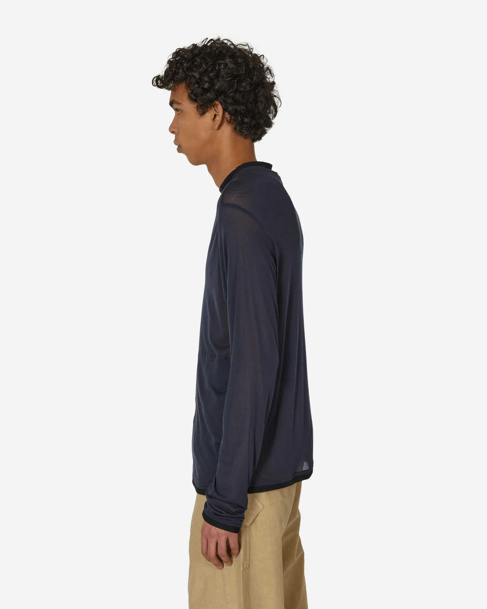 Langur Langarm T-Shirt Marineblau