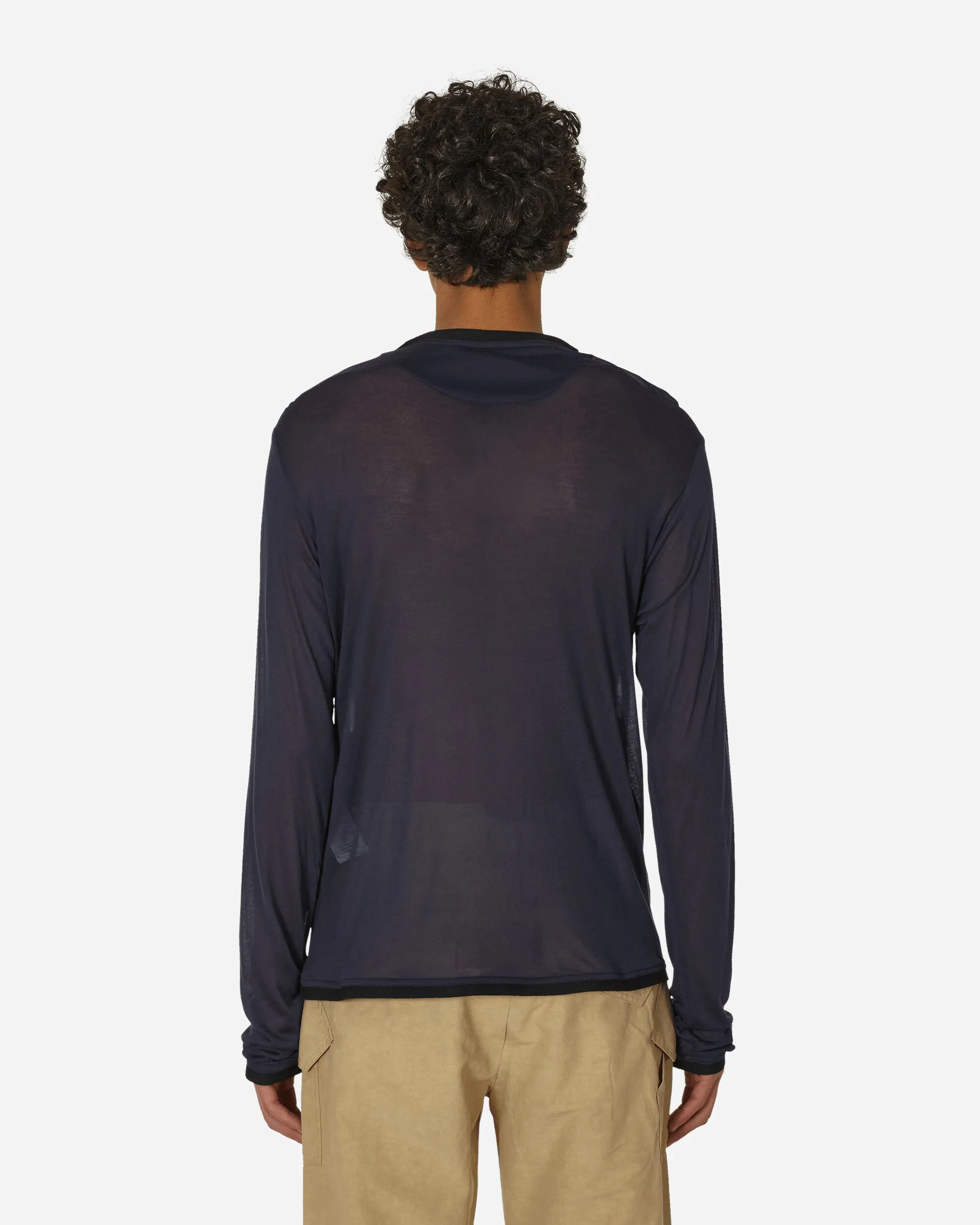 Langur Langarm T-Shirt Marineblau