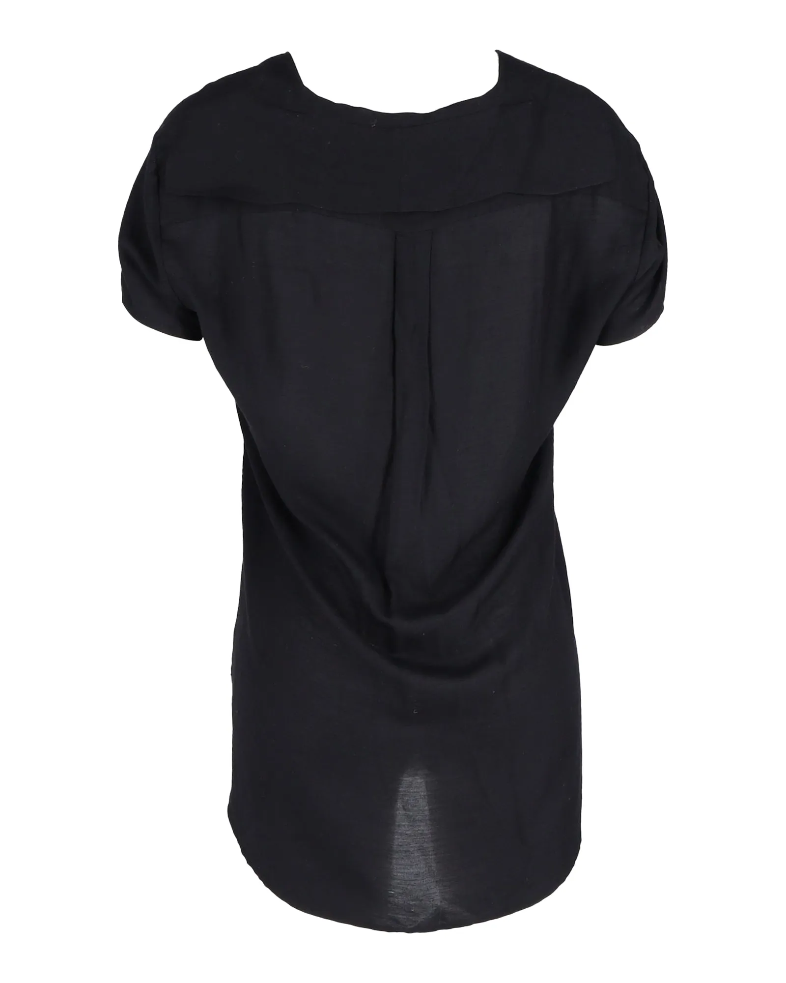 Lanvin V-Ausschnitt Bluse in Schwarz aus Synthetik