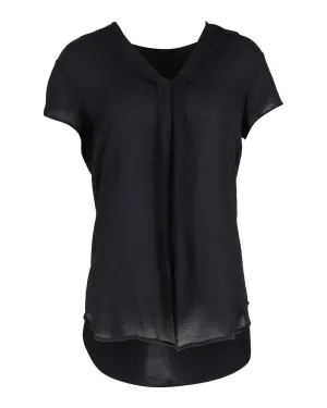 Lanvin V-Ausschnitt Bluse in Schwarz aus Synthetik