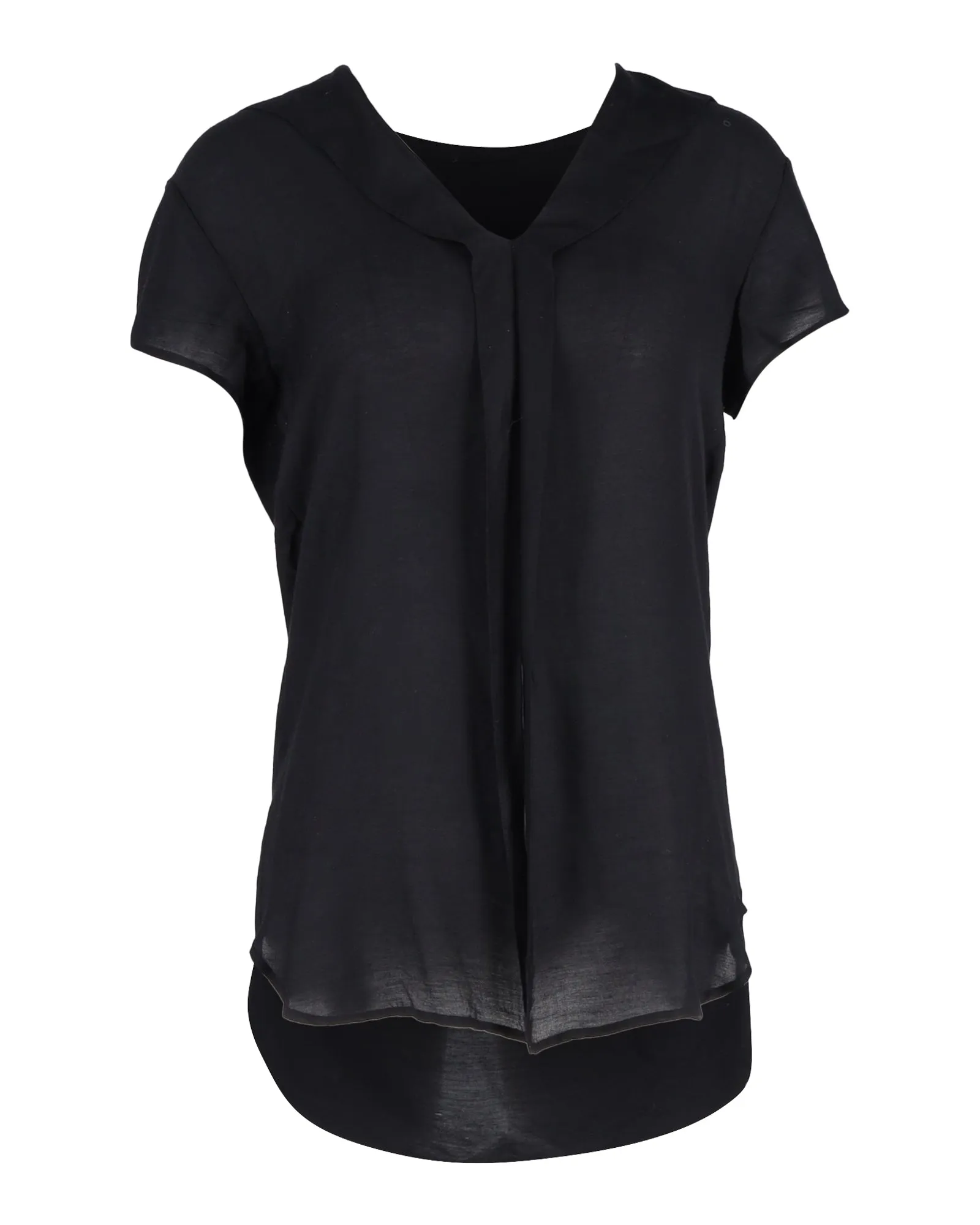 Lanvin V-Ausschnitt Bluse in Schwarz aus Synthetik