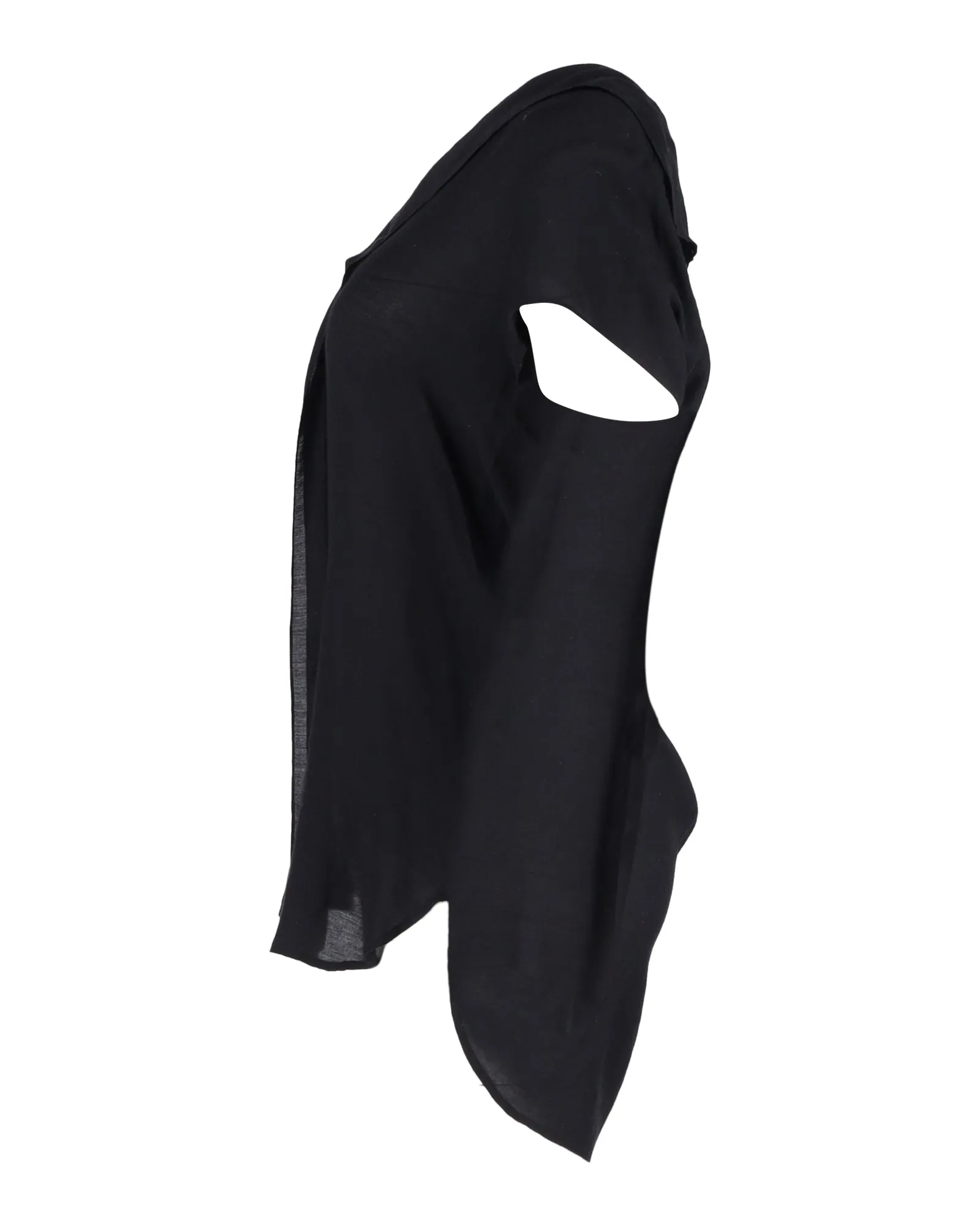 Lanvin V-Ausschnitt Bluse in Schwarz aus Synthetik