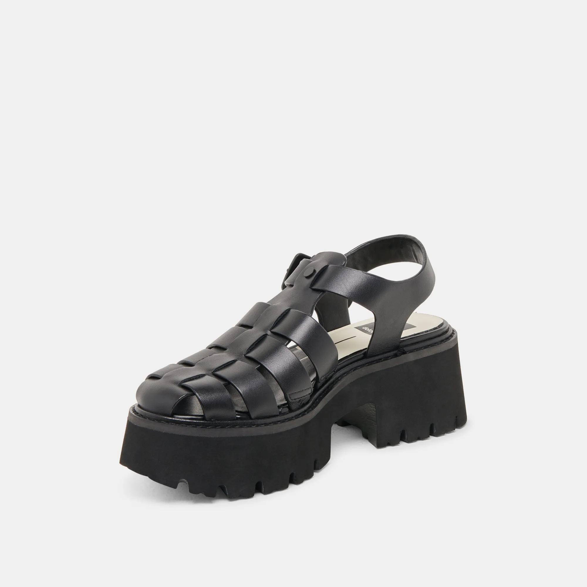 LASLY TONAL SANDALETTEN AUS SCHWARZEM LEDER