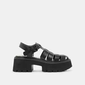 LASLY TONAL SANDALETTEN AUS SCHWARZEM LEDER