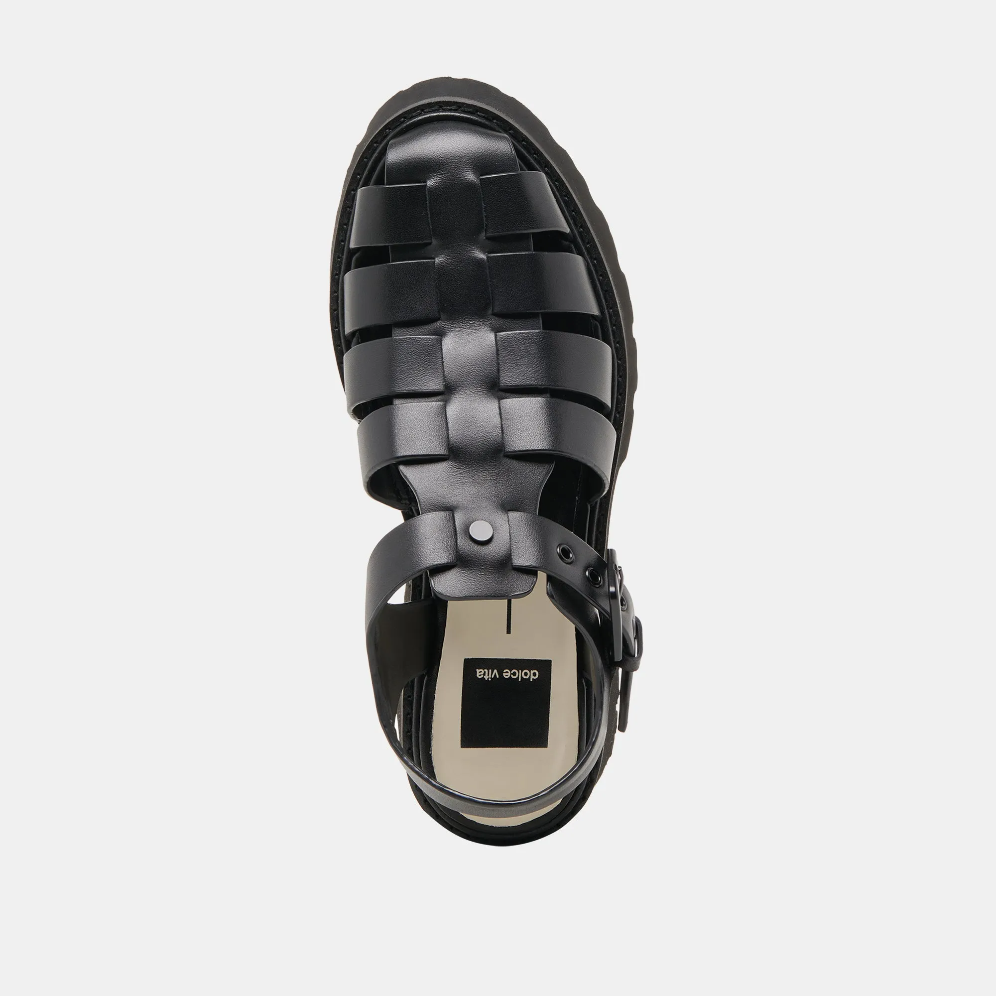 LASLY TONAL SANDALETTEN AUS SCHWARZEM LEDER