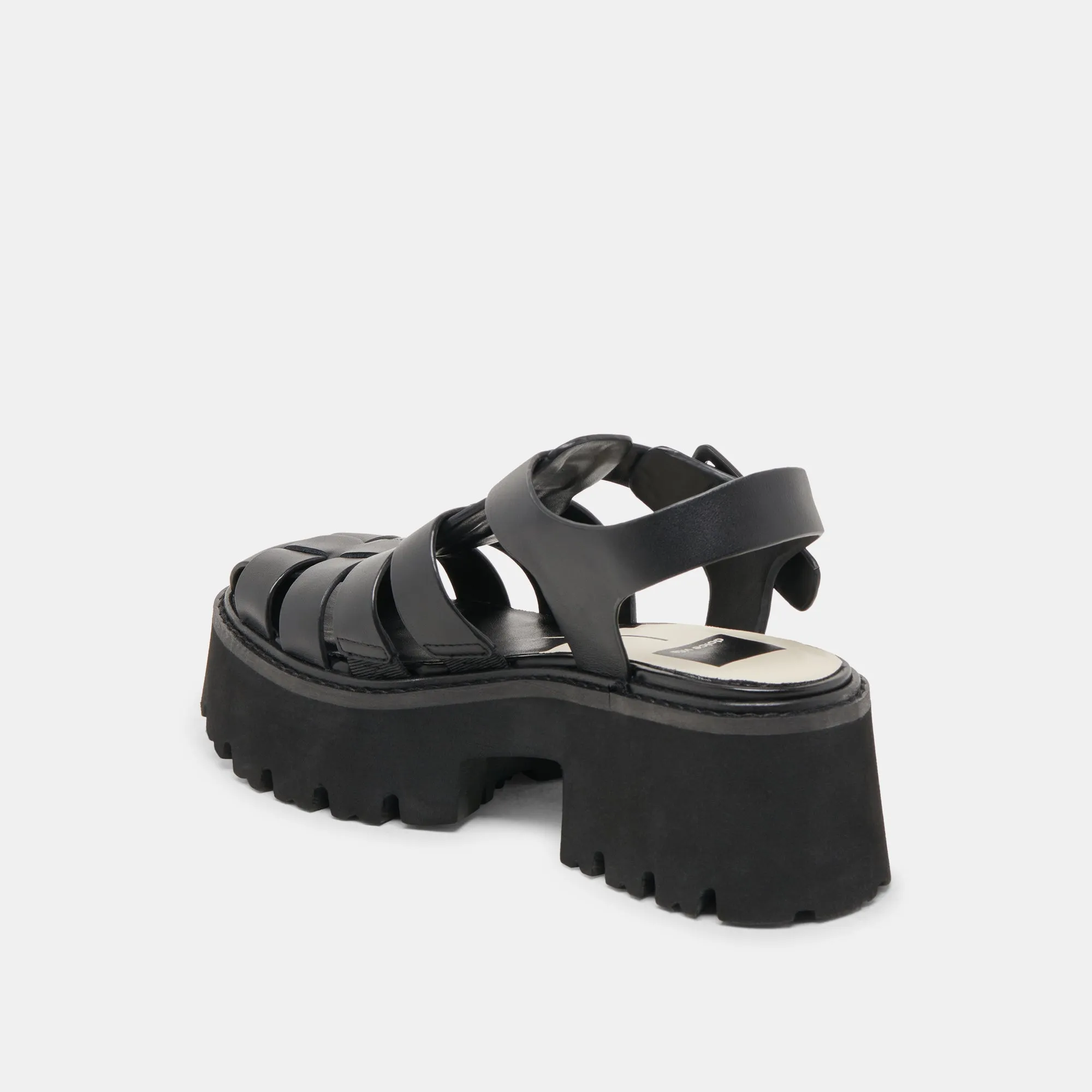 LASLY TONAL SANDALETTEN AUS SCHWARZEM LEDER