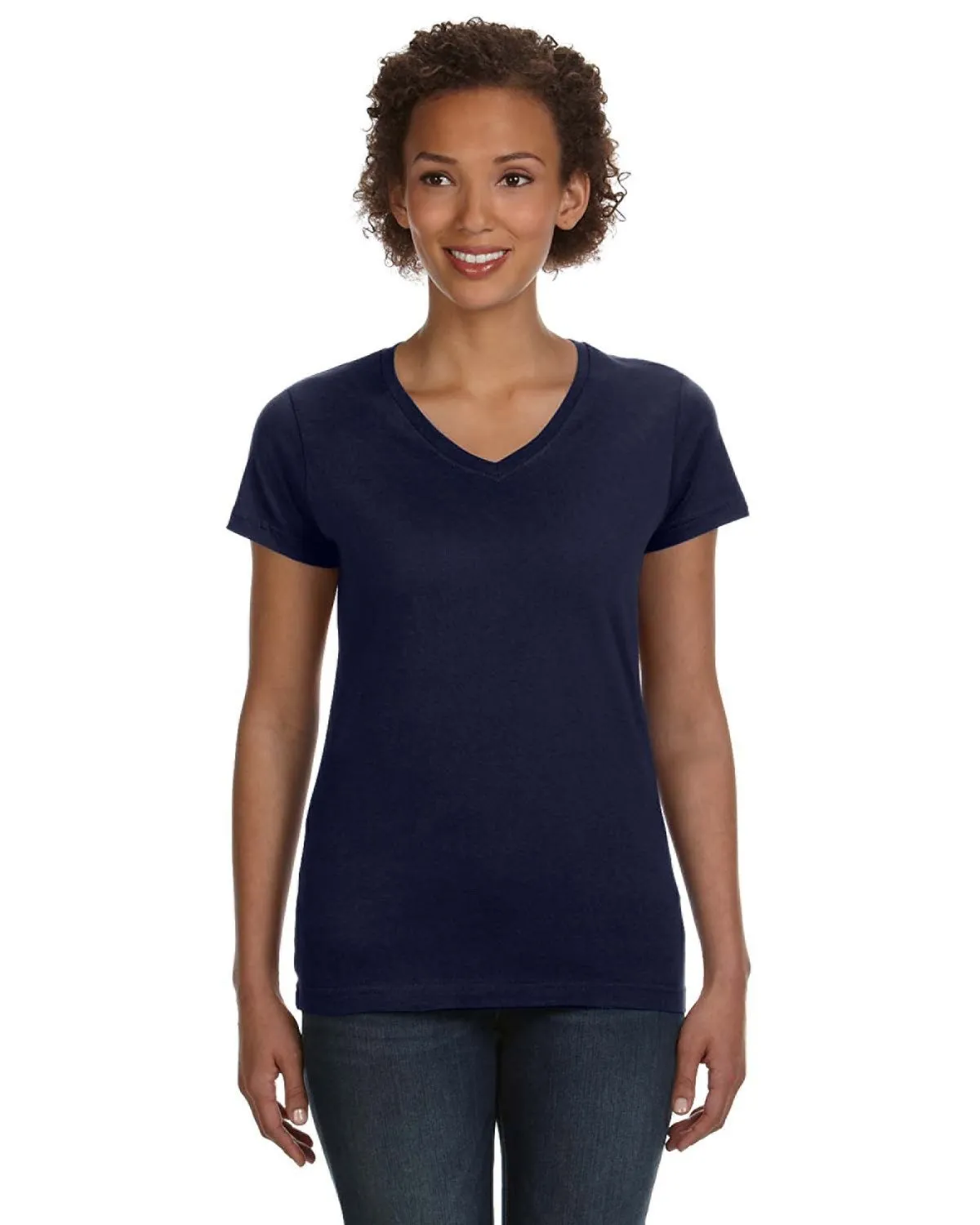 LAT 3507 Damen V-Ausschlag Feinstrick T-Shirt