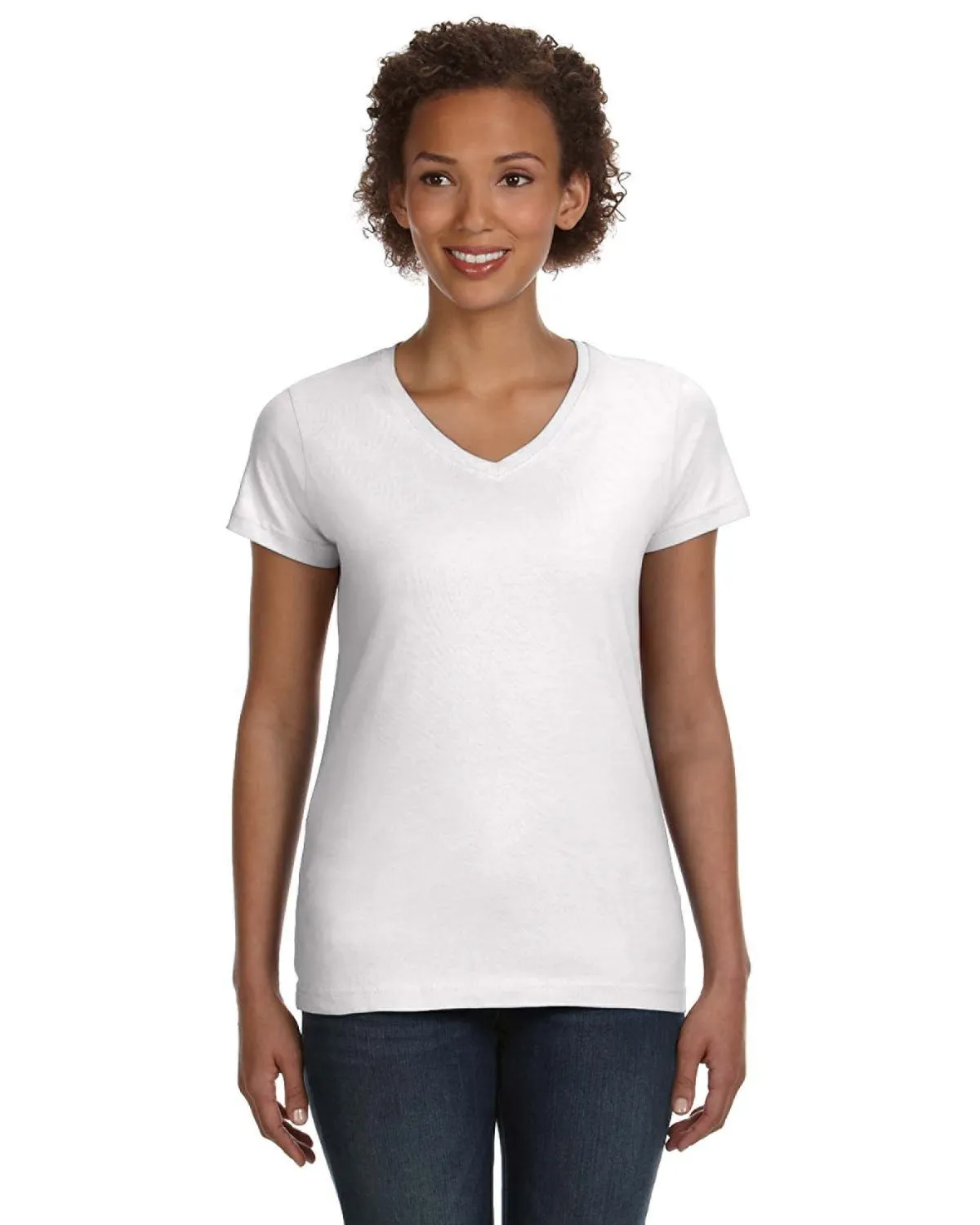 LAT 3507 Damen V-Ausschlag Feinstrick T-Shirt