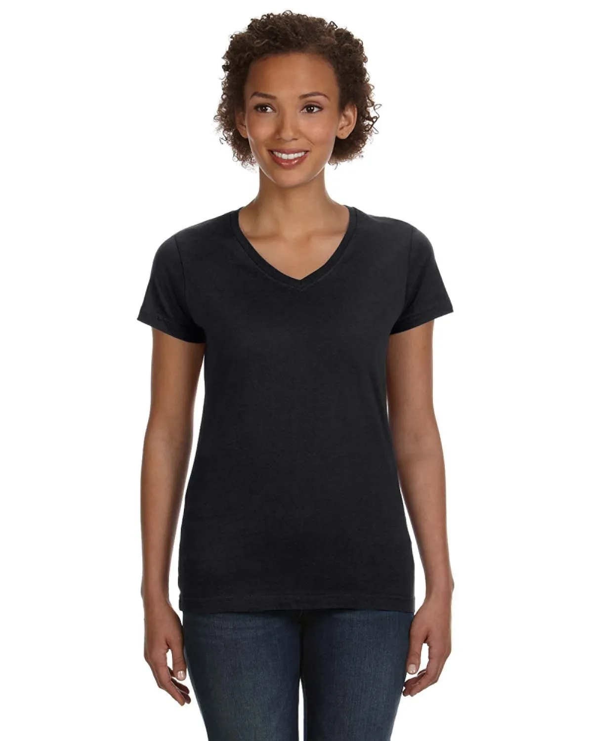 LAT 3507 Damen V-Ausschlag Feinstrick T-Shirt