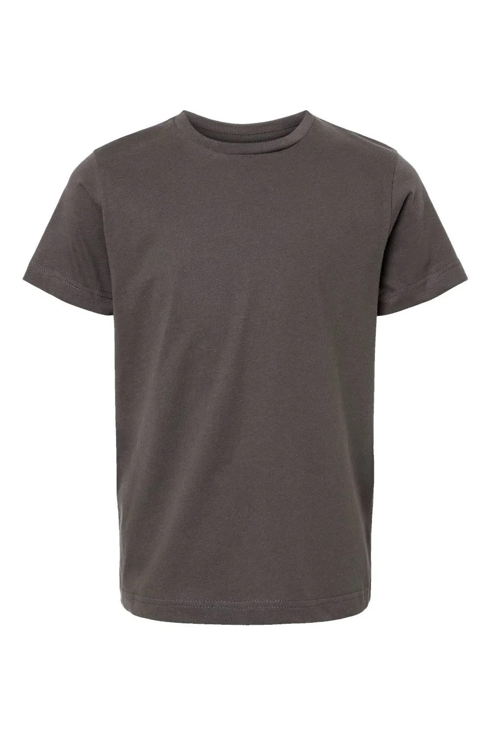 LAT Youth Feinstrick Kurzarm Rundhals T-Shirt - Anthrazitgrau