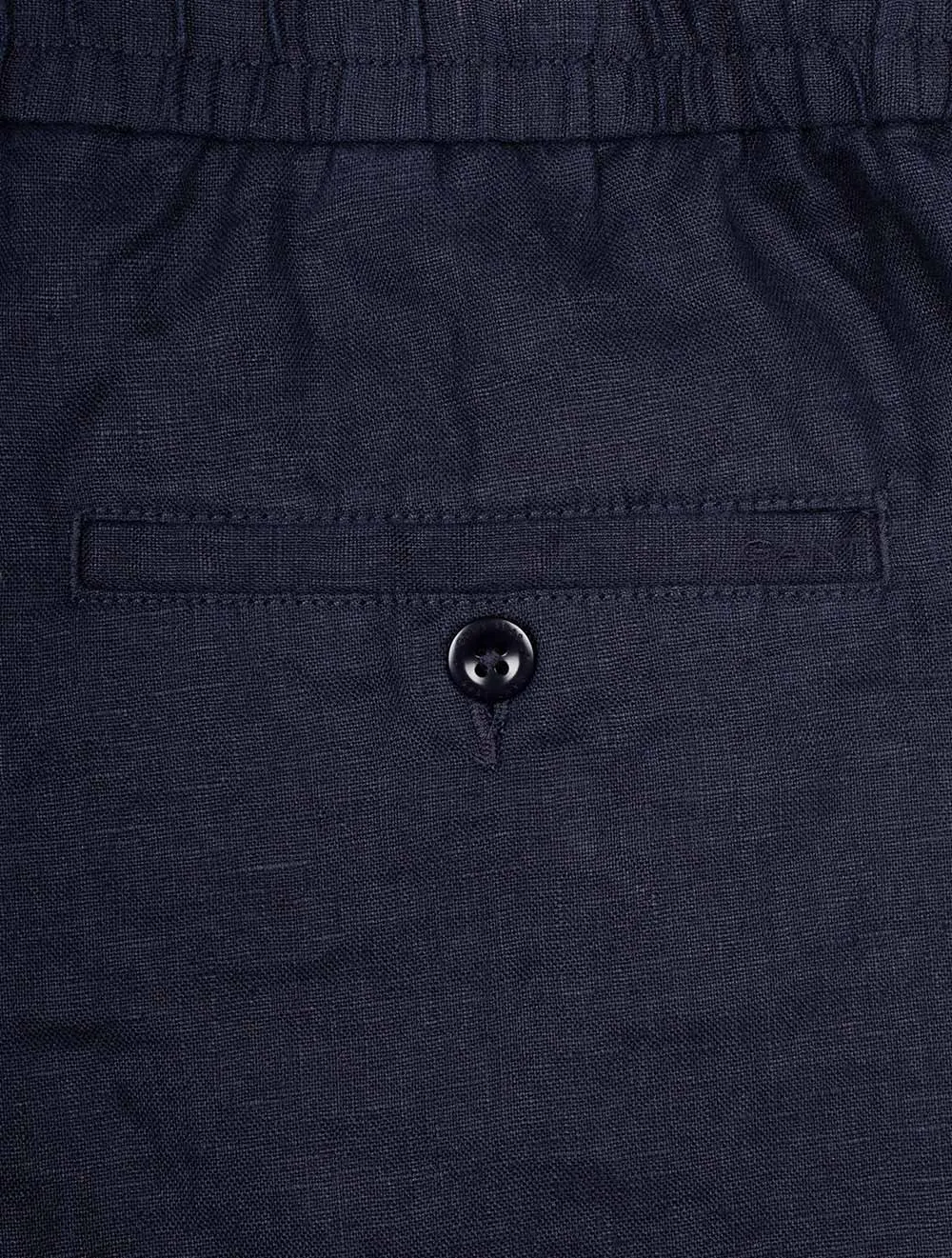 Leinene Shorts mit Zugband in Abendblau