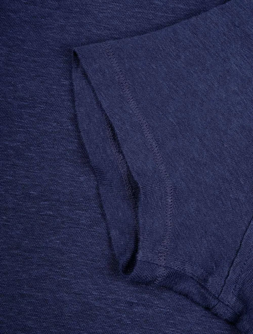 Leinen Polohemd - Marineblau