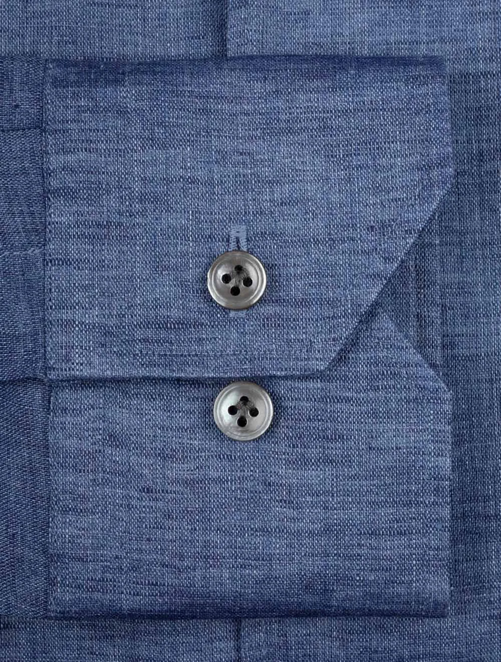 Blaues Leinenhemd