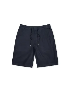 Leinen-Shorts Marineblau