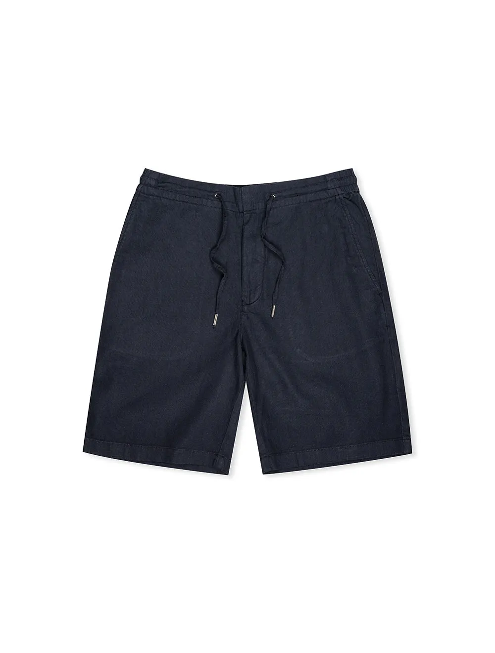Leinen-Shorts Marineblau